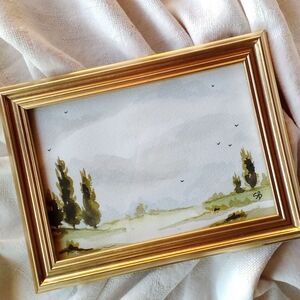 Golden Framed Landscape Art